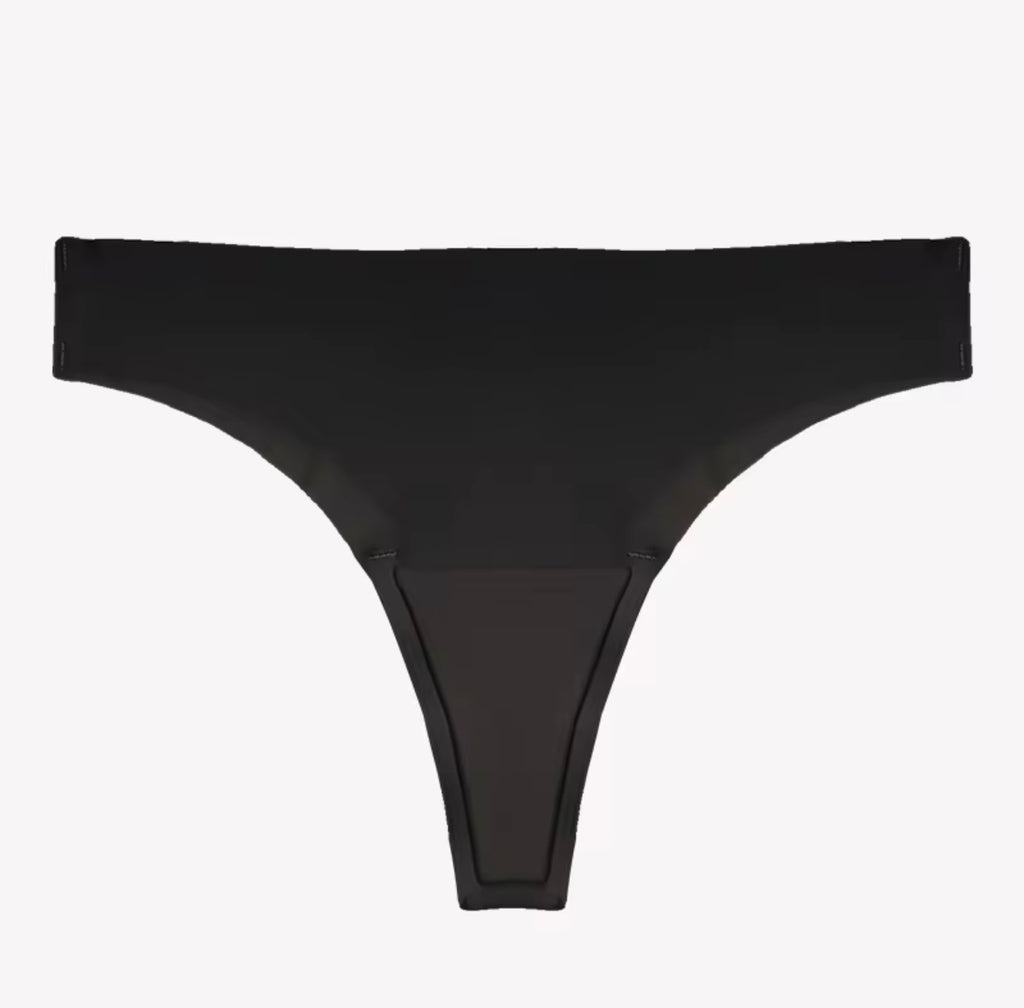 Camel Toe-Free Low Rise Thong – Black